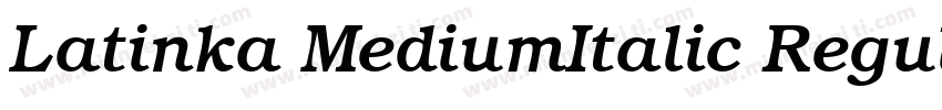 Latinka MediumItalic Regular字体转换